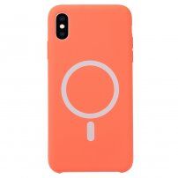 Silikonový kryt s MagSafe pro iPhone XS Max - oranžový