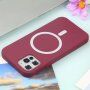 Silikonový kryt s MagSafe pro iPhone 11 Pro Max - vínový