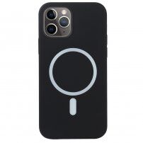 Silikonový kryt s MagSafe pro iPhone 11 Pro Max - černý