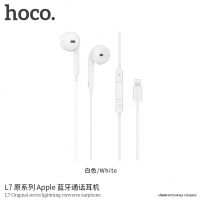 HOCO sluchátka s lightning konektorem pro Apple iPhone / iPad - bílá