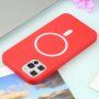 Silikonový kryt s MagSafe pro iPhone 12 Pro Max - červený