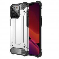 Super odolný "Armor" kryt pro iPhone 13 Pro - stříbrný