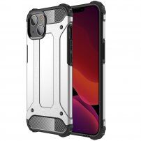 Super odolný "Armor" kryt pro iPhone 13 - stříbrný