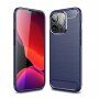 Odolný kryt s broušenou texturou pro iPhone 13 Pro - modrý