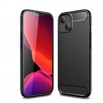 Odolný kryt s broušenou texturou pro iPhone 13 mini - černý