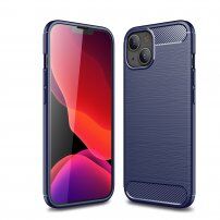 Odolný kryt s broušenou texturou pro iPhone 13 mini - modrý