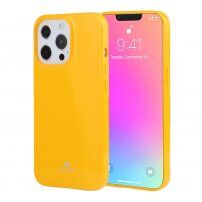 Goospery lesklý kryt z měkkého plastu pro iPhone 13 Pro - žlutý