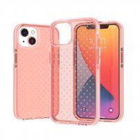Ochranný transparentní kryt se vzorem pro iPhone 13 Pro - růžový