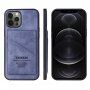Taokkim ochranný kryt z PU kůže s kapsou v retro stylu pro iPhone 13 Pro - modrý