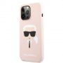 Karl Lagerfeld Karl Head silikonový kryt pro iPhone 13 Pro Max - světle růžový