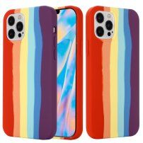 Silikonový kryt pro iPhone 13 Pro Max - duhový