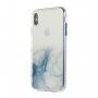 Mramorovaný kryt odolný proti poškrábání pro iPhone X / XS - světle modrý
