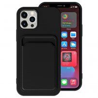 Kryt s kapsou na karty pro iPhone 11 Pro Max - černý