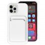 Kryt s kapsou na karty pro iPhone 11 Pro Max - bílý