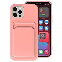 Kryt s kapsou na karty pro iPhone 11 Pro - růžový