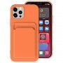 Kryt s kapsou na karty pro iPhone 12 mini - oranžový