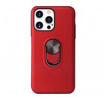 Kryt s funkcí stojánku a magnetickým držákem pro iPhone 13 Pro Max - červený