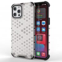 Kryt se strukturou včelí plástve pro iPhone 13 - bílý
