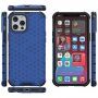 Kryt se strukturou včelí plástve pro iPhone 13 Pro Max - modrý