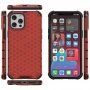 Kryt se strukturou včelí plástve pro iPhone 13 Pro Max - červený