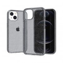 Transparentní kryt se třpytkami pro iPhone 13 mini - šedý