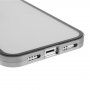 Pouzdro pro celý telefon z tvrzeného skla s kovovým rámečkem pro iPhone 13 Pro - stříbrné