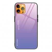 Kryt se skleněnou zadní stranou pro iPhone 13 Pro - růžovofialový