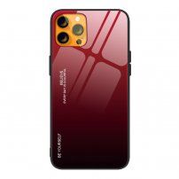 Kryt se skleněnou zadní stranou pro iPhone 13 Pro - červenočerný