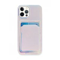 Měňavý kryt s kapsou na karty pro iPhone 11 Pro Max - fialový