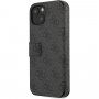 Guess 4G Metal Logo flipové pouzdro pro iPhone 13 - šedé