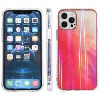 Nárazuvzdorný ochranný kryt se vzorem vodových barev pro iPhone 13 Pro Max - červený