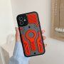 Nárazuvzdorný kryt se vzorem kamufláže pro iPhone 13 - červený
