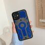 Nárazuvzdorný kryt se vzorem kamufláže pro iPhone 12 - modrý