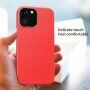 Nárazuvzdorný kryt s texturou kůže pro iPhone 13 - červený