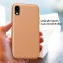 Nárazuvzdorný kryt s texturou kůže pro iPhone XR - hnědý