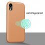 Nárazuvzdorný kryt s texturou kůže pro iPhone XR - hnědý