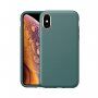 Nárazuvzdorný kryt s texturou kůže pro iPhone X / XS - zelený