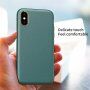 Nárazuvzdorný kryt s texturou kůže pro iPhone X / XS - zelený