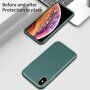 Nárazuvzdorný kryt s texturou kůže pro iPhone X / XS - zelený