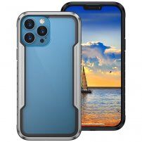Odolný kovový Armor kryt pro iPhone 13 Pro Max - šedý
