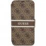 Guess 4G Printed Stripe flipové pouzdro pro iPhone 13 mini - hnědé
