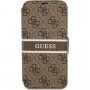 Guess 4G Printed Stripe flipové pouzdro pro iPhone 13 Pro Max - hnědé