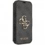 Guess 4G Metal Logo flipové pouzdro pro iPhone 13 mini - šedé
