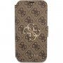 Guess 4G Metal Logo flipové pouzdro pro iPhone 13 Pro Max - hnědé