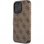 Guess 4G Metal Logo flipové pouzdro pro iPhone 13 Pro Max - hnědé