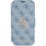 Guess 4G Metal Logo flipové pouzdro pro iPhone 13 mini - modré
