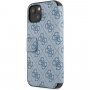 Guess 4G Metal Logo flipové pouzdro pro iPhone 13 mini - modré