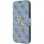 Guess 4G Metal Logo flipové pouzdro pro iPhone 13 Pro Max - modré