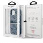 Guess 4G Printed Stripe kryt pro iPhone 13 - modrý