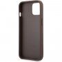Guess 4G Metal Logo kryt pro iPhone 13 mini - hnědý